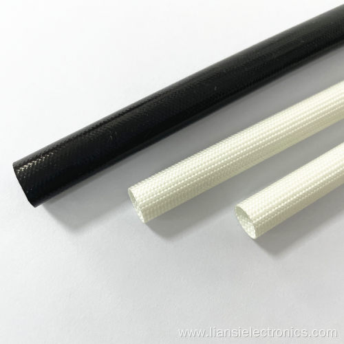 White Softness Silicone Fiberglass Braided Sleeve